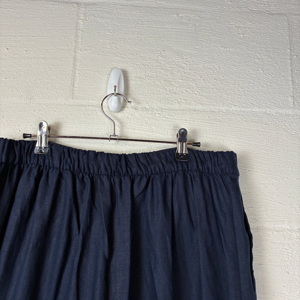 NEW Boden Womens Linen Hampstead Pull On Pant Size 12 Navy Office Summer - Picture 4 of 14